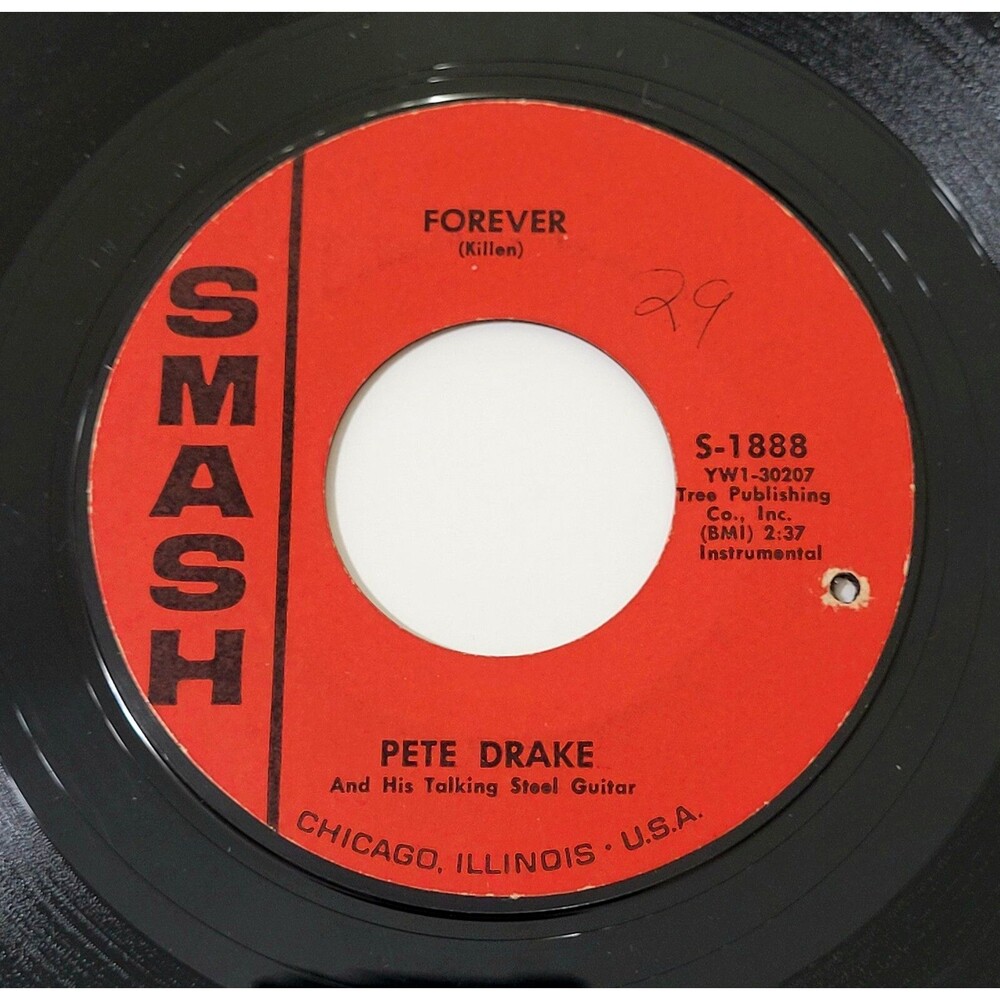 Pete Drake Forever / Midnight In Amarilla 45 RPM Smash VG Country '64